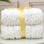 Hand-Knitted Chunky Blanket — Ultra-Soft Wool Blend Throw