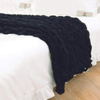 Hand-Knitted Chunky Blanket — Ultra-Soft Wool Blend Throw