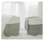 Beige Cotton Cord Storage Basket — Soft Neutral Home Organizer