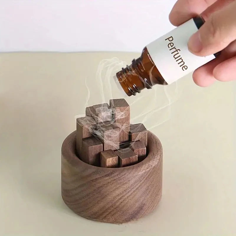 Wooden Essential Oil Diffuser — Fireless Aroma Stone