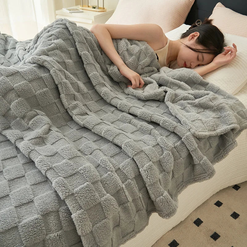 Ultra Soft Waffle Plush Blanket