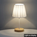 Wooden Cylinder Table Lamp — Soft Warm Bedside Light