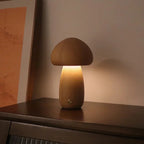 Wooden Mushroom Night Light — Touch-Control Soft Glow
