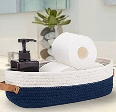 Nordic Cotton Rope Storage Basket — Minimalist Desktop Organizer