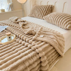 Striped Cotton Blanket — Thick Multi-Use Cozy Cover