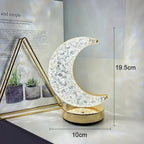 Crystal Moon Touch Lamp — Soft Dimming Night Light