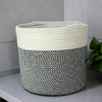 Beige Cotton Cord Storage Basket — Soft Neutral Home Organizer
