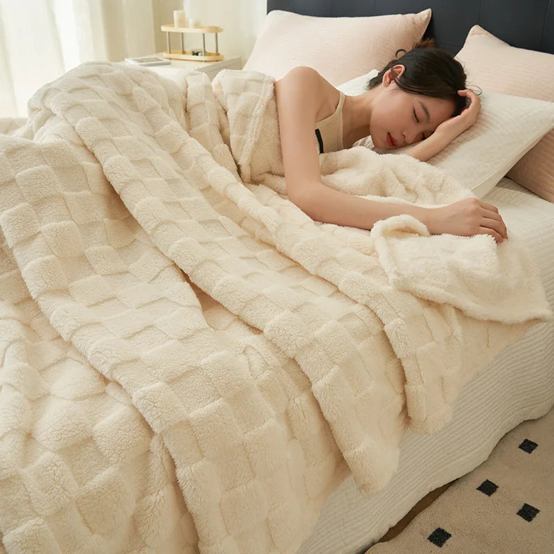Ultra Soft Waffle Plush Blanket