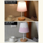 Wooden Cylinder Table Lamp — Soft Warm Bedside Light