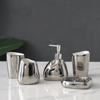 Ceramic Bathroom Essentials Set — Ivory Stone Collection