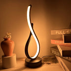 Curved Ambient LED Table Lamp — Ambient Swirl Lighting
