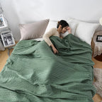 Waffle Cotton Bed Throw — Lightweight Comfort Blanket