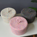 Nordic Rope Storage Basket with Lid — Calm & Clutter-Free Storage