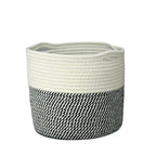 Beige Cotton Cord Storage Basket — Soft Neutral Home Organizer