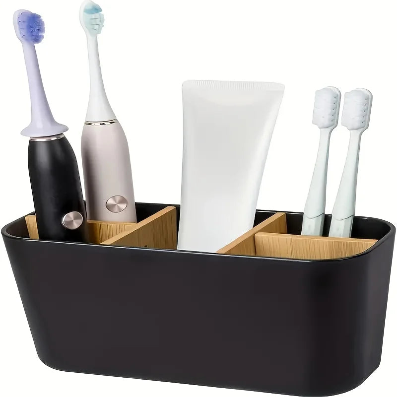 Bamboo Toothbrush Organizer — 5-Slot