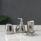 Ceramic Bathroom Essentials Set — Ivory Stone Collection
