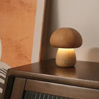 Wooden Mushroom Night Light — Touch-Control Soft Glow