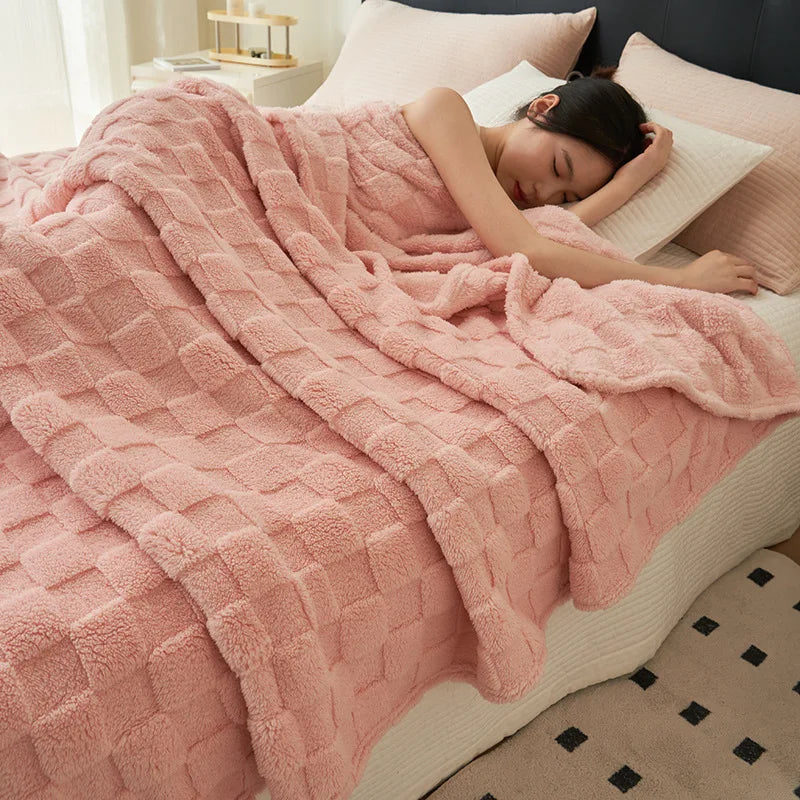 Ultra Soft Waffle Plush Blanket